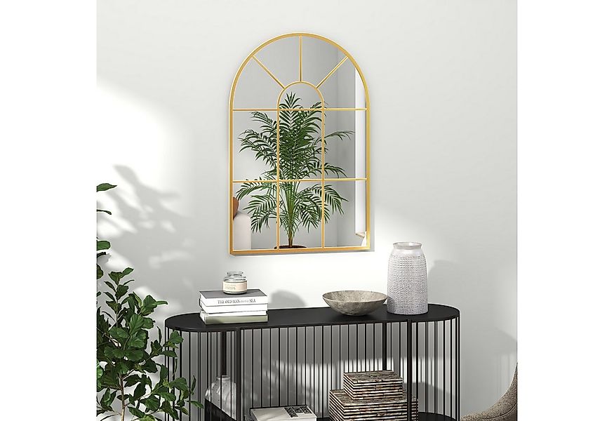 HOMCOM Wandspiegel mit Metallrahmen Hängespiegel Dekospiegel (Fensterspiege günstig online kaufen