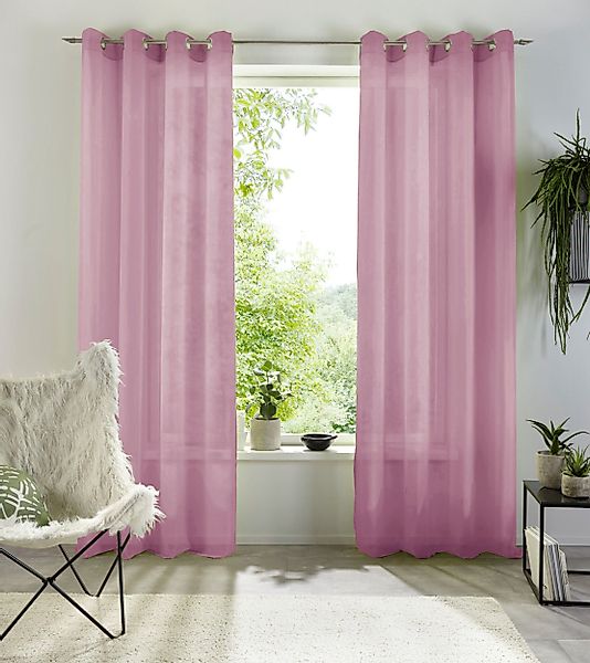 my home Gardine "XANA mit Ösen, Kräuselband oder Schlaufen" Ösen 1 Stk. tlg günstig online kaufen