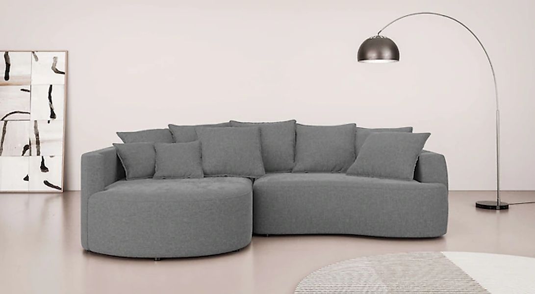 Home affaire Ecksofa »Kahekili, Schlafsofa mit Bettkasten, Maße B/T/H: 255/ günstig online kaufen