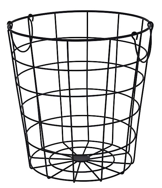 Spetebo Drahtkorb Metall Gitter Korb schwarz mit Henkeln - 29 cm (Stück, 1 günstig online kaufen