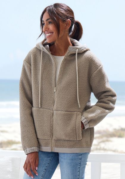 Elbsand Fleecejacke aus Teddy-Fleece- mit Kapuze günstig online kaufen