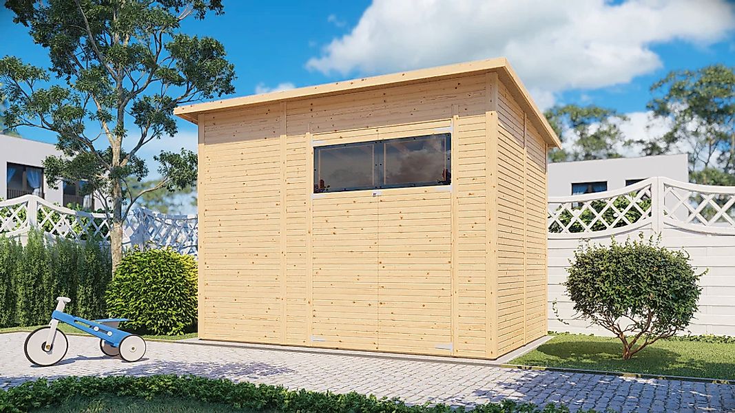 BERTILO Gartenhaus "Pent Modern 4, in verschiedenen Farben", mit hohen Seit günstig online kaufen