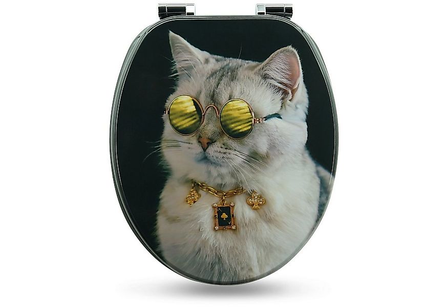 Sanfino WC-Sitz "Boss Cat" Premium Toilettendeckel mit Absenkautomatik aus günstig online kaufen