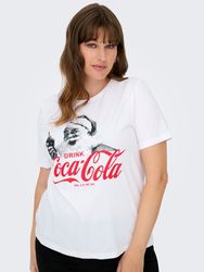 ONLY CARMAKOMA Kurzarmshirt CARCOCA COLA XMAS günstig online kaufen