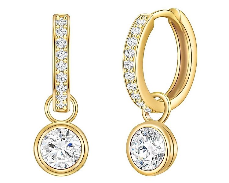 Rafaela Donata Paar Creolen gelbgold, aus Sterling Silber günstig online kaufen