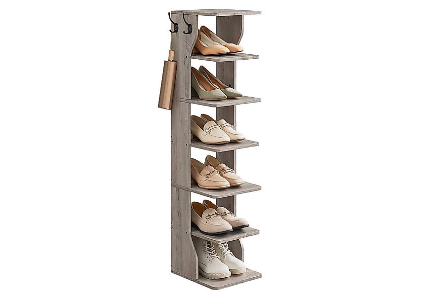 VASAGLE Schuhregal Standregal mit 7/9 Ebenen, Schuhregal schmal platzsparen günstig online kaufen