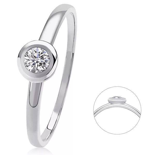 ONE ELEMENT Diamantring "0,10 ct Diamant Brillant Ring aus 585 Weißgold", D günstig online kaufen
