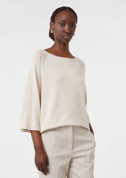 comma 3/4 Arm-Pullover Strickpullover Oversized Pullover günstig online kaufen