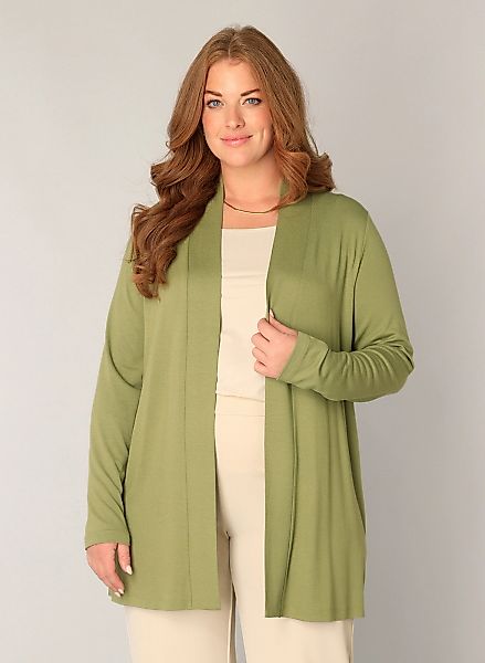 Base Level Curvy Strickjacke "Ayla" im verschlusslosen Design günstig online kaufen