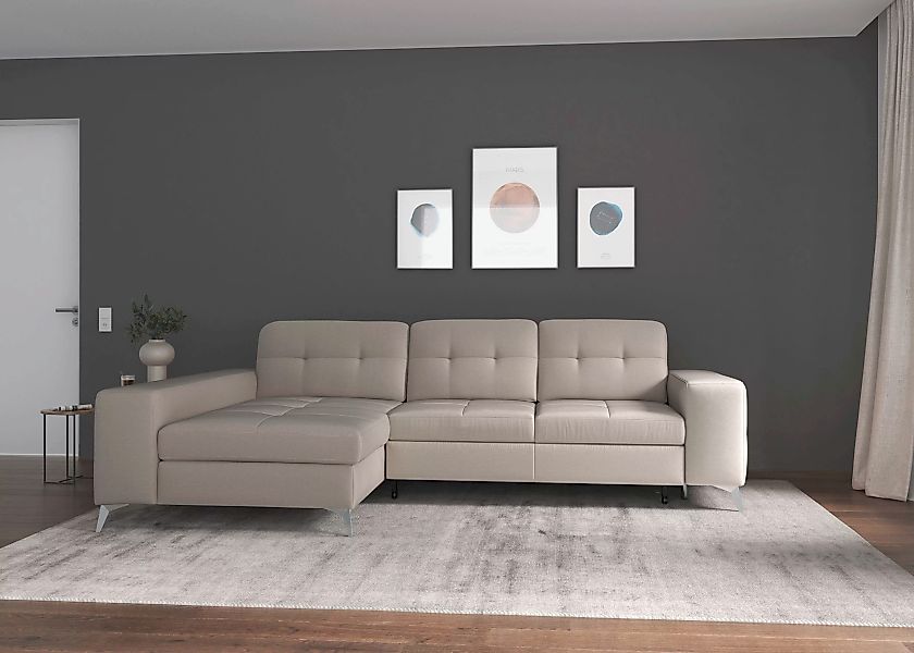 sit&more Ecksofa "Baviene L-Form", inklusive Sitztiefenverstellung und Fede günstig online kaufen