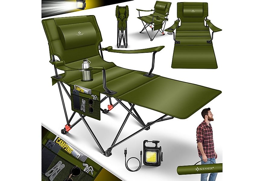 KESSER Campingstuhl 2in1 Campingliege klappbar Campingstuhl bis 160kg Campi günstig online kaufen