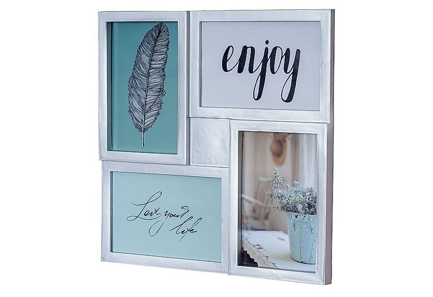 Levandeo® Bilderrahmen Collage, Bilderrahmen 4 Fotos 10x15cm Foto Aufstelle günstig online kaufen