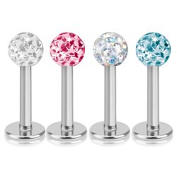 viva-adorno Piercing-Set Lippenpiercing Multi Kristall Epoxy günstig online kaufen