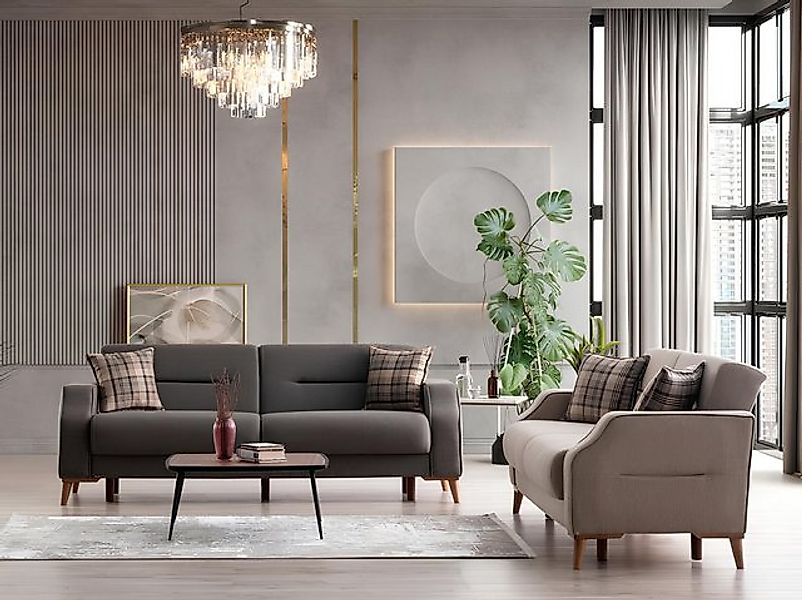 JVmoebel Sofa Komfortable Sofagarnitur 3+3 Sitzer Stilvolles Design für ent günstig online kaufen