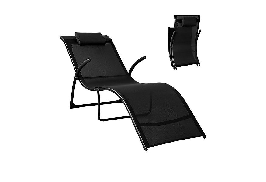 SoBuy Gartenliege OGS45, Liegestuhl mit Kissen, Relaxstuhl Freizeitmöbel, S günstig online kaufen