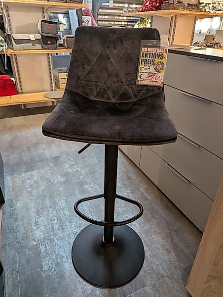 Neumarkt Abverkauf Barhocker 1 Stück Vintage-Anthrazit günstig online kaufen