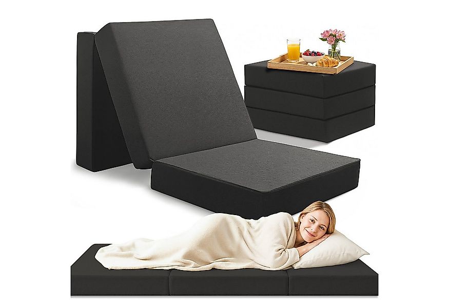 Klappmatratze Klappmatratze- 3teilige Gästematratze klappbar extra dick (14 günstig online kaufen