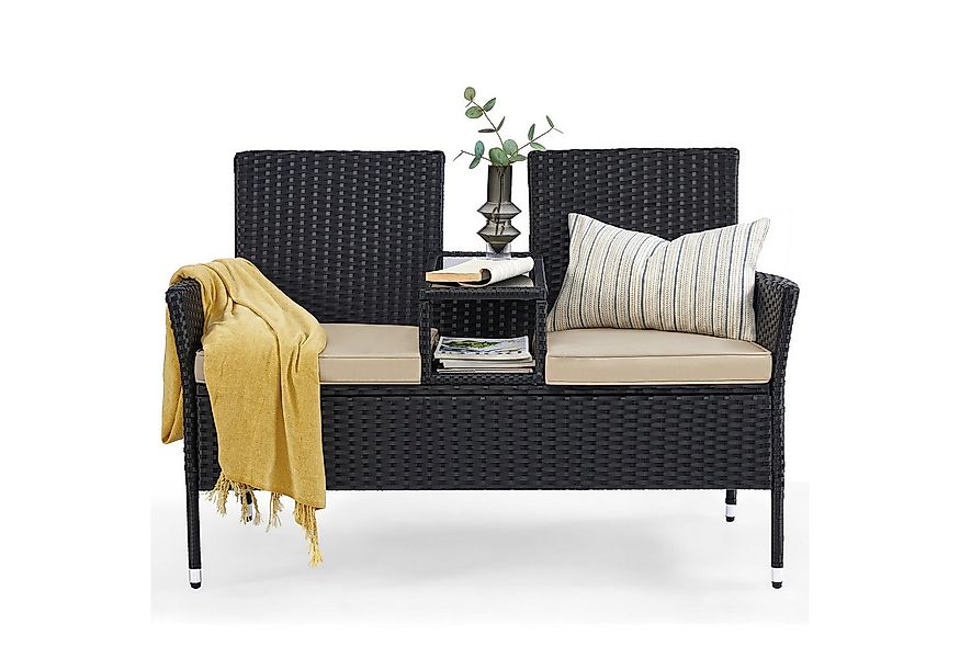 SONGMICS Balkonset, (1-tlg., 1 Gartensofa, mit Tisch, Kissen), Gartenmöbel, günstig online kaufen