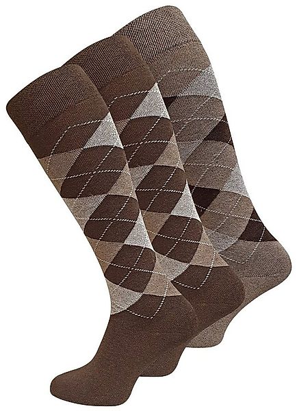 Cotton Prime® Kniestrümpfe 3 Paar, mit Karos (3-Paar) in angenehmer Baumwol günstig online kaufen