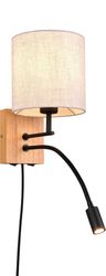 Trio LED-Wandleuchte Nilam 1-flammig Naturbelassen 18 cm x 38 cm günstig online kaufen