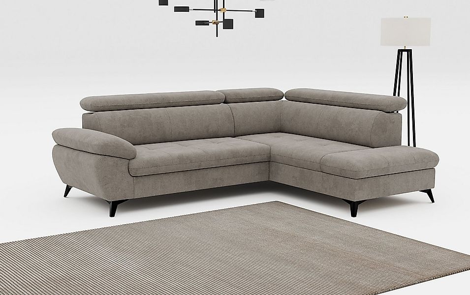 COTTA Ecksofa Hudson L-Form, mit Kopfteilverstellung, wahlweise mit Bettfun günstig online kaufen