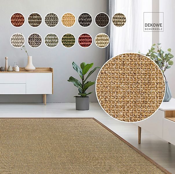 Dekowe Sisalteppich "Mara S2 mit Bordüre" rechteckig 5 mm Höhe Flachgewebe, günstig online kaufen