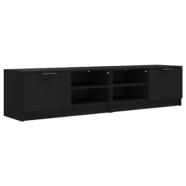 vidaXL TV-Schränke 2 Stk Schwarz 80x35x36,5 cm Holzwerkstoff 811469 günstig online kaufen