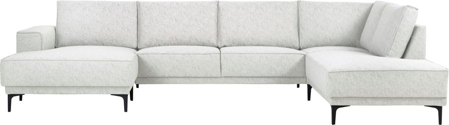 PLACES OF STYLE Wohnlandschaft "XXL Sofa Oland, Struktur, Flachgewebe, Luxu günstig online kaufen