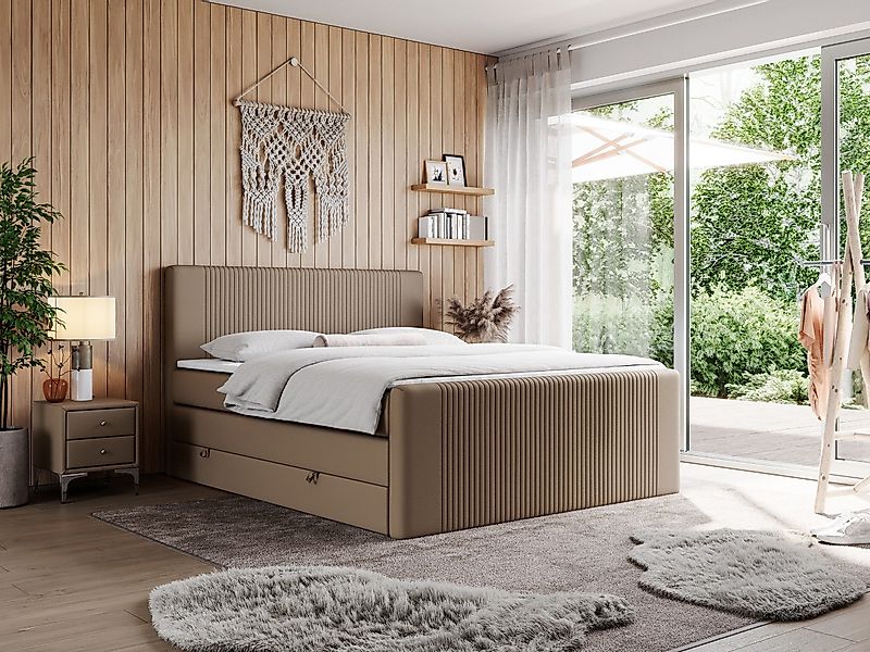 MKS MÖBEL Boxspringbett KING DOREN (Topper günstig online kaufen