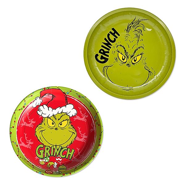 Party Factory Dekoteller The Grinch Keksteller Grün & Rot – 2-teiliges Set günstig online kaufen
