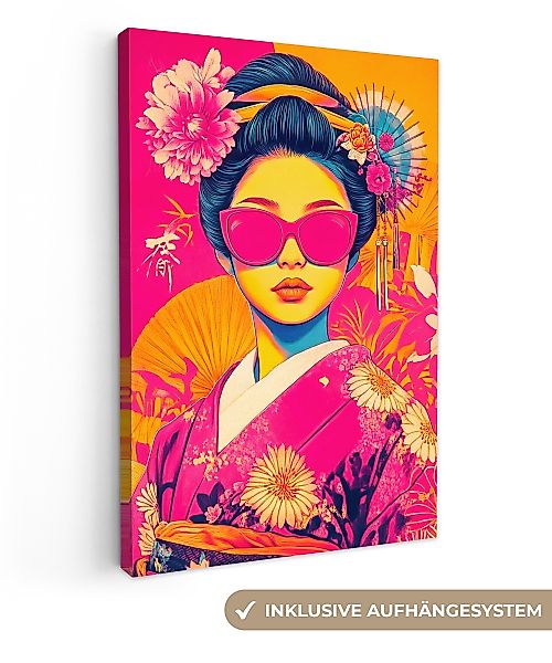 OneMillionCanvasses® Leinwandbild Frau - Sonnenbrille - günstig online kaufen