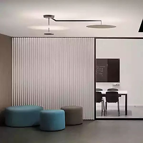 Vibia Flat Deckenleuchte LED 2-flammig, weiß - 186 cm - Dali/1-10 V/Push günstig online kaufen