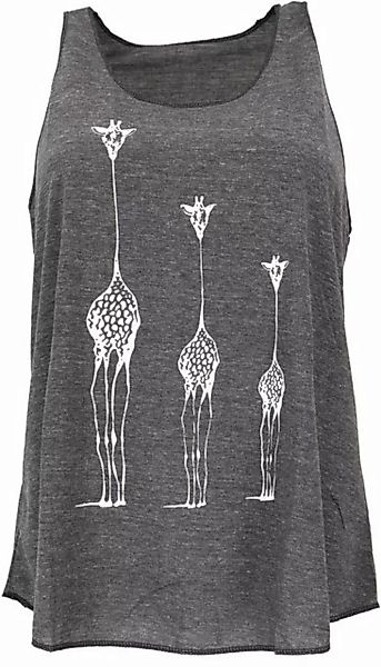 Guru-Shop T-Shirt Tanktop mit Giraffen Retrodruck, Yogatop -.. Festival, Et günstig online kaufen