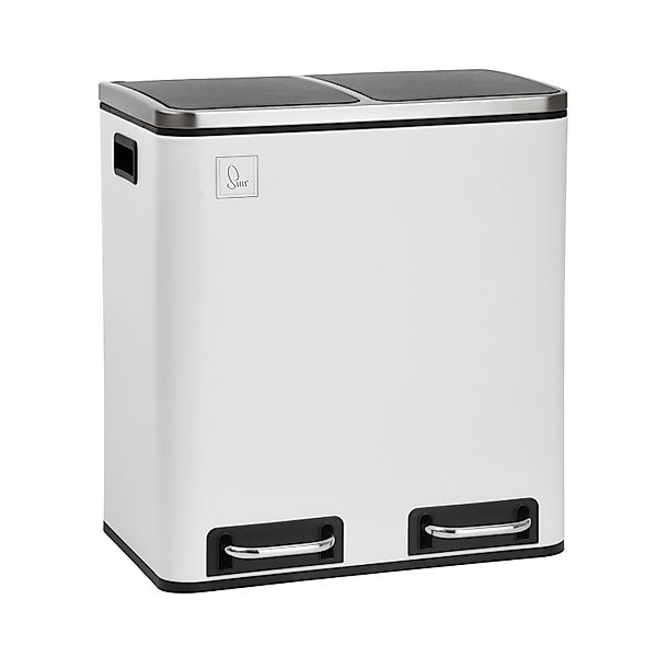 Svita TM2X15 Mülleimer 30 Mülltrennsystem Abfalleimer Mit Fächern Weiß günstig online kaufen