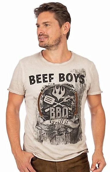 Hangowear Trachtenshirt T-Shirt BEEFBOYS greige günstig online kaufen