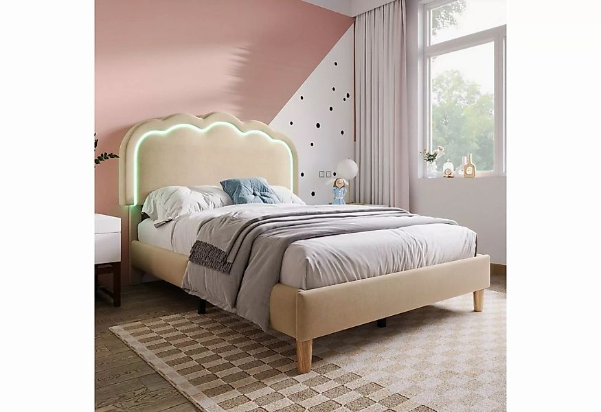 BlingBin Einzelbett Polsterbett (1-tlg., mit Lattenrost und Verstellbares K günstig online kaufen