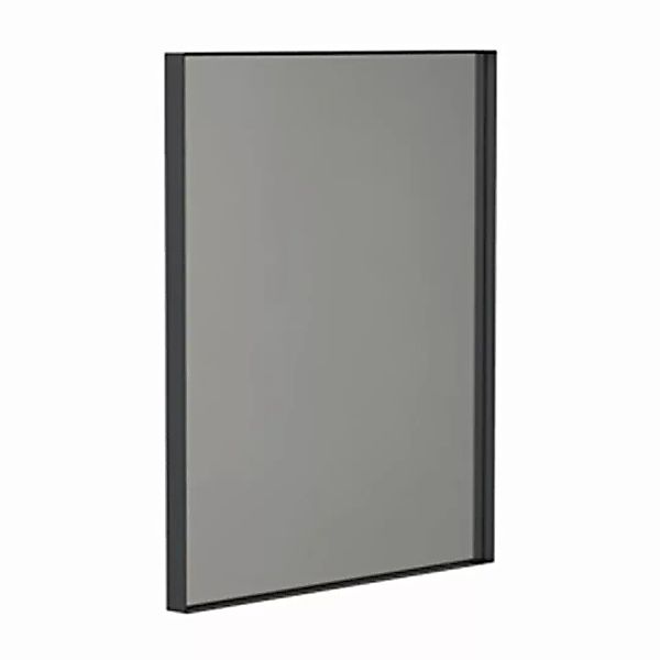 FROST - Unu 4135 Spiegel 60x50cm - schwarz/mit schmalem Regalrahmen/T 3cm günstig online kaufen