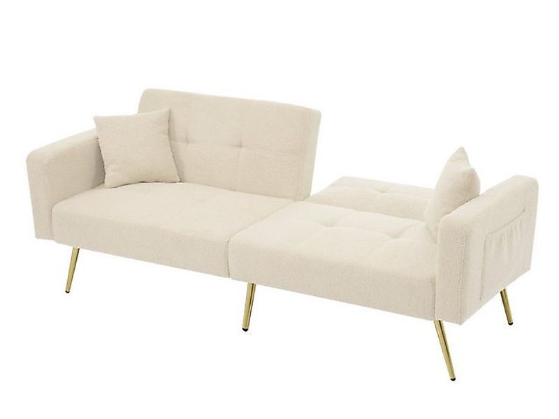 SeedWave Schlafsofa Fleece 3-Sitzer Sofa mit Schlaffunktion, Unabhängig ver günstig online kaufen