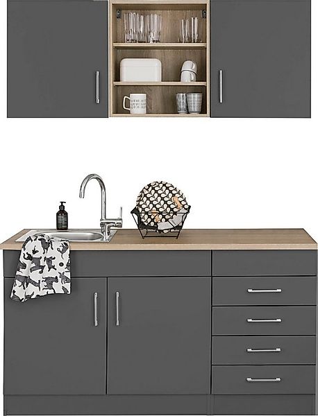 KOCHSTATION Pantryküche KS-Mali, Breite 150 cm, wahlweise mit E-Geräten günstig online kaufen