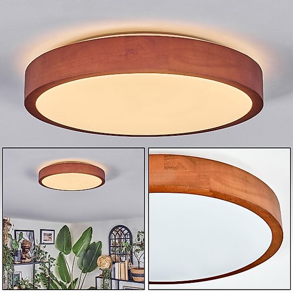hofstein Deckenleuchte Deckenlampe aus Metall/Holz/Kunststoff in günstig online kaufen