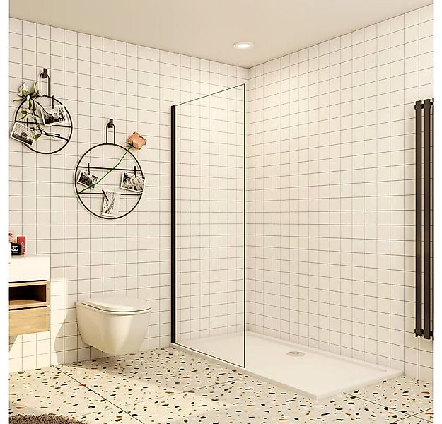 duschspa Duschwand 200cm 8mm klares Nano Glas Walk in Dusche Duschtrennwand günstig online kaufen
