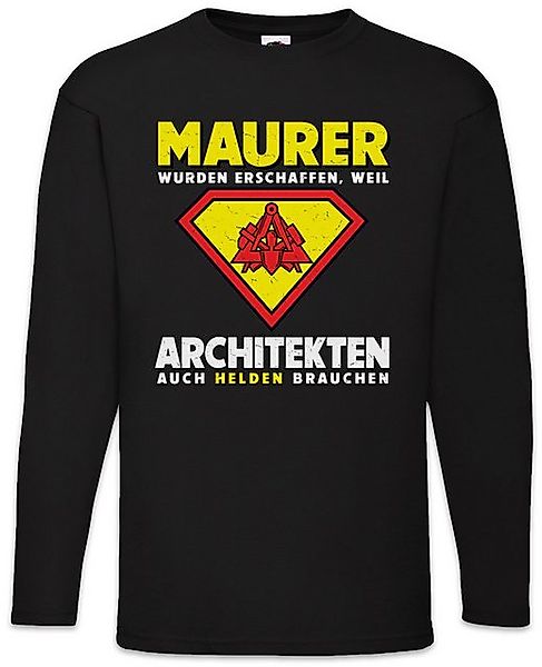 Urban Backwoods Langarmshirt Super Maurer Langarm T-Shirt Symbol Handwerk B günstig online kaufen