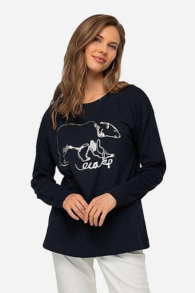 Laurasøn Longsleeve T-Shirt oversized Eisbär Rundhals Langarm günstig online kaufen