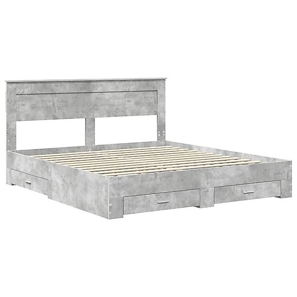 vidaXL Bettrahmen mit Schubladen mit Kopfteil Holzwerkstoff 3409955 günstig online kaufen