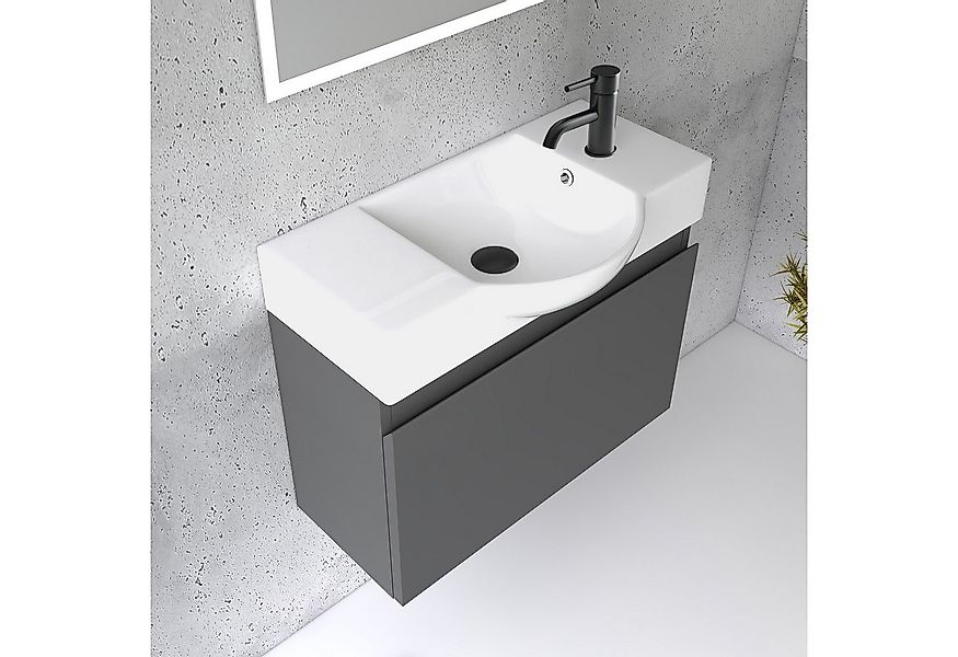 Alpenberger Badmöbel-Set Waschbecken mit Unterschrank 55 cm Breit, (Badezim günstig online kaufen