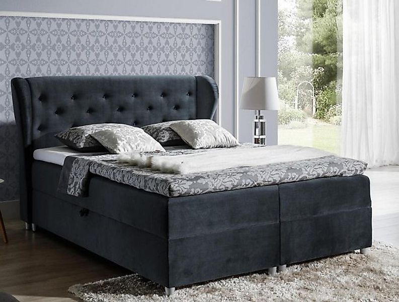 JVmoebel Bett Polsterbett Boxspringbett Polyester Betten Doppelbett Ehebett günstig online kaufen