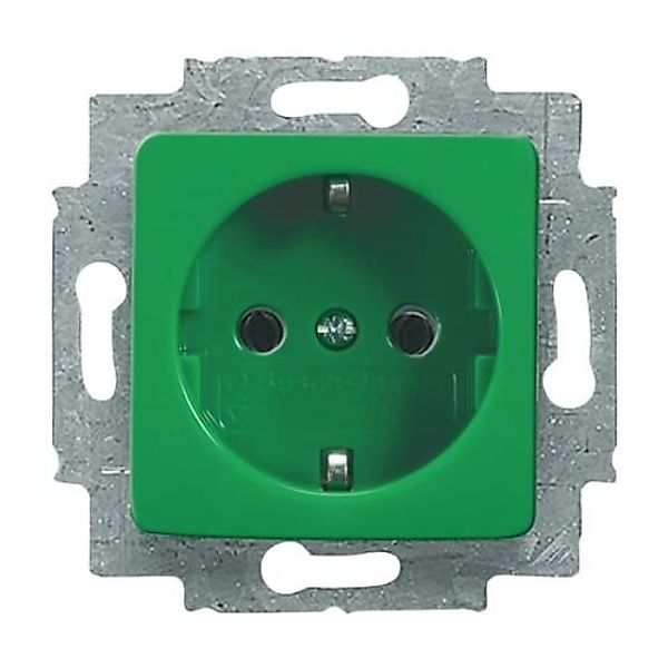 Busch-Jaeger SCHUKO Steckdosen-Einsatz grün RAL6032 20 EUCQ-13-212-101 - 2C günstig online kaufen