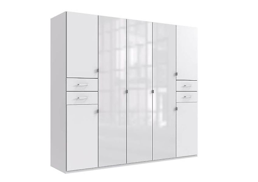 Drehtürenschrank 7-türig inkl. 3 Glastüren und 4 Schubladen DANZIG von Wime günstig online kaufen