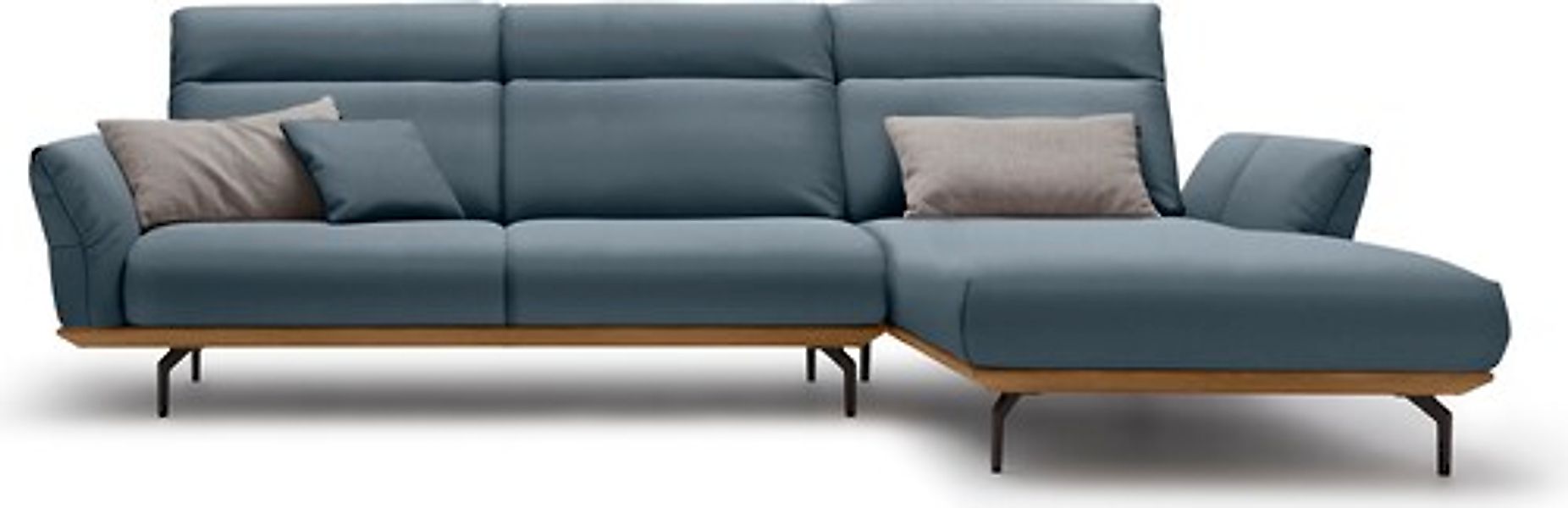 Creation BY ROLF BENZ Ecksofa »CR.460«, Sockel in Nussbaum, Winkelfüße in U günstig online kaufen