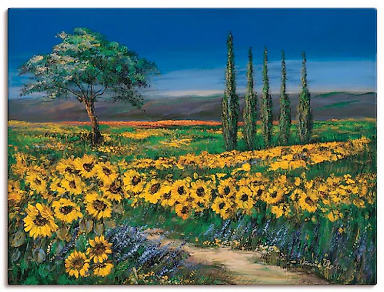 Artland Leinwandbild »Sonnenblumenfeld« 1 Stk. tlg. auf Keilrahmen gespannt günstig online kaufen